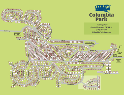 Columbia Park Site map